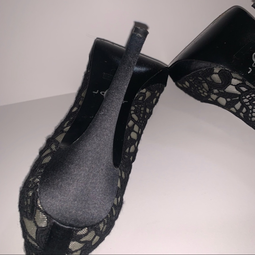 Joey Women’s Black Lace Heels - Picture 5 of 7
